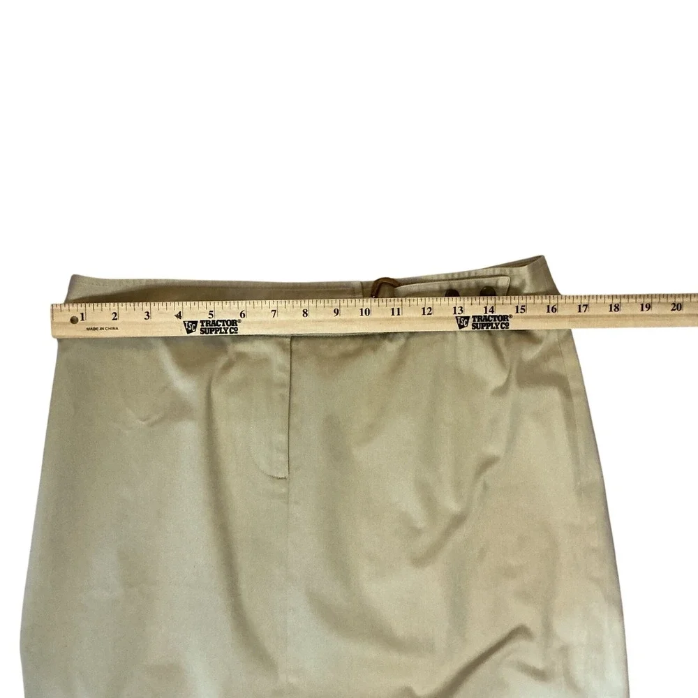 Vintage-Inspired Khaki Belted Skirt | Soft Academia Classic